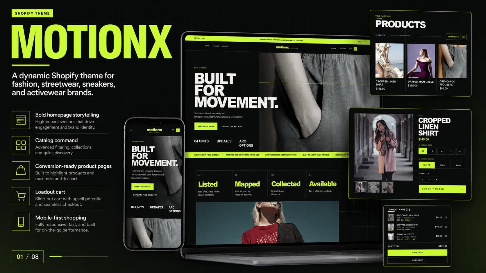 MotionX 3.3.3 Shopify theme review for limited fashion drops and technical apparel
