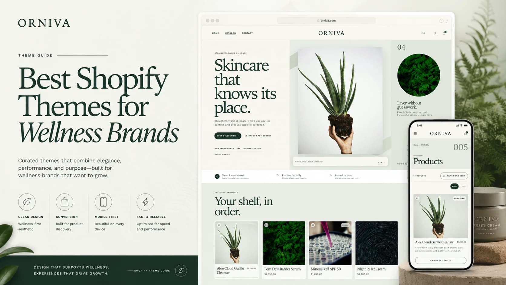 Best Shopify themes for wellness self care skincare and clean beauty brands