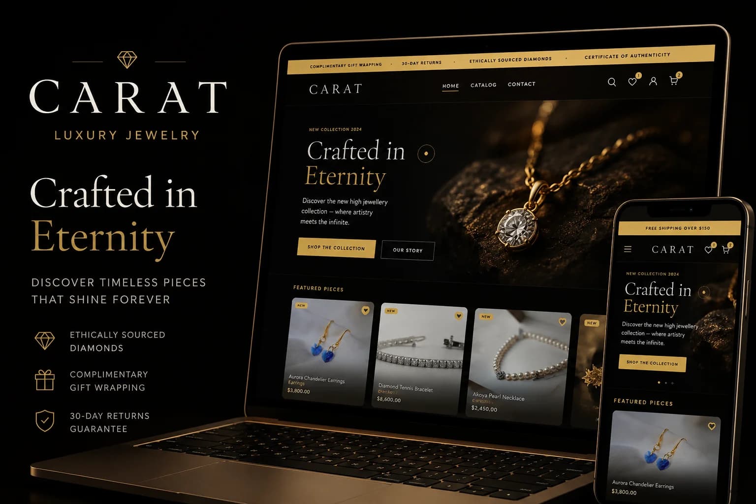 Carat — The Dark Luxury Shopify Theme Built for Jewelry Brands