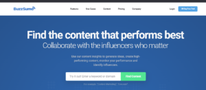 SOCIAL MEDIA-Buzzsumo 1st page